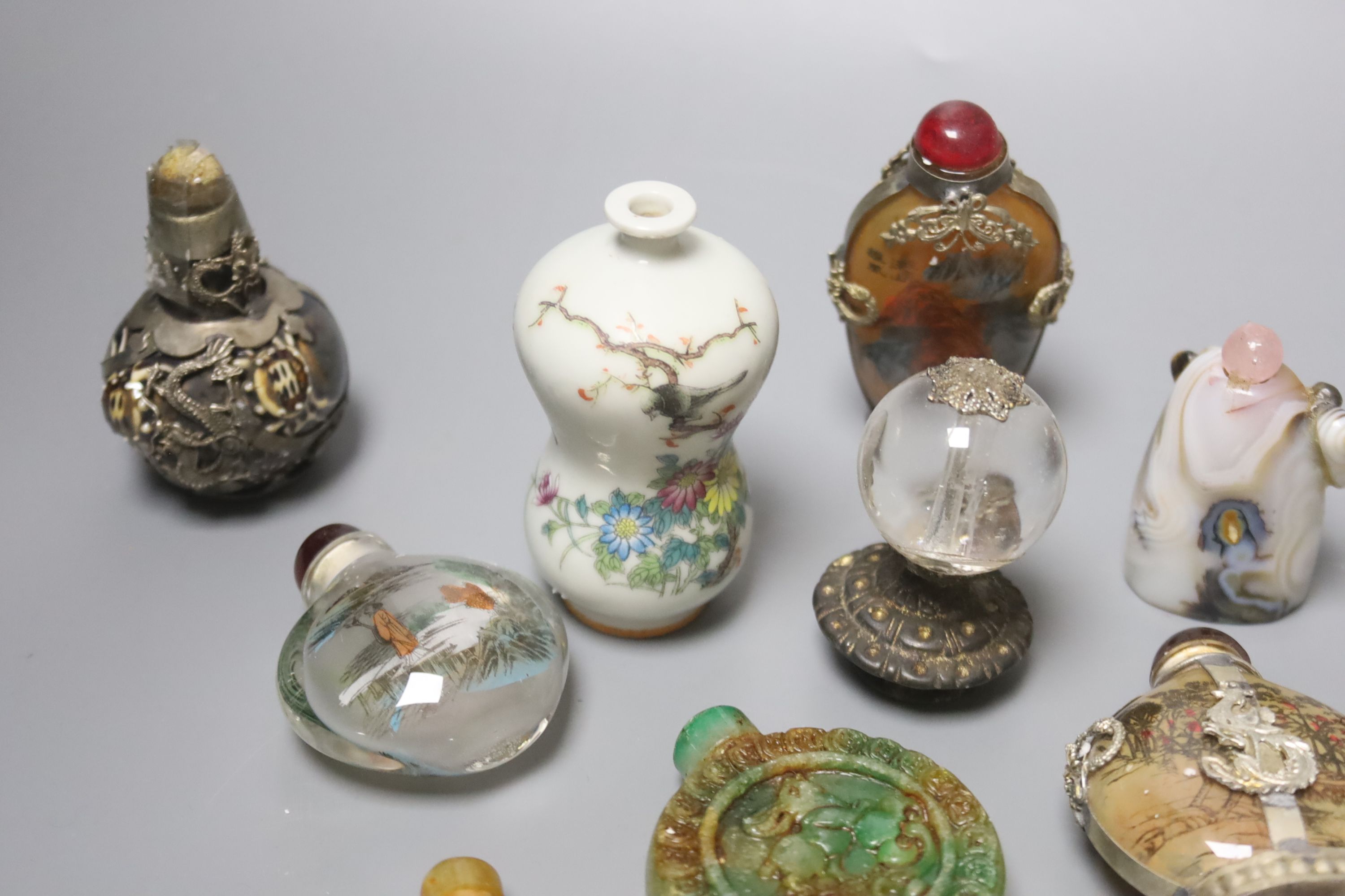 A collection of Chinese snuff bottles